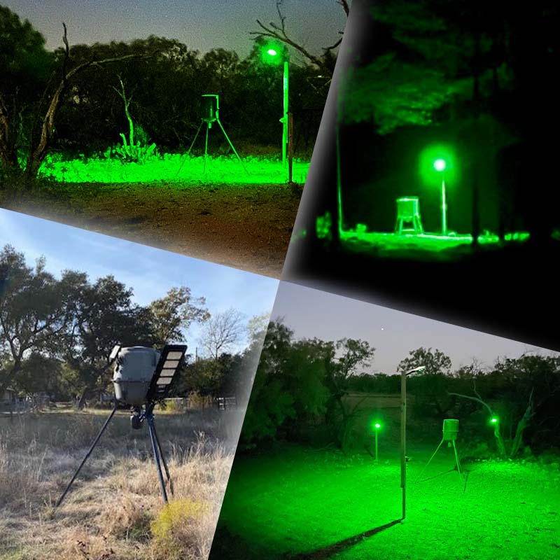 Powerful Solar Green Feeder Light Hunting 25,000 Lumens Outdoor