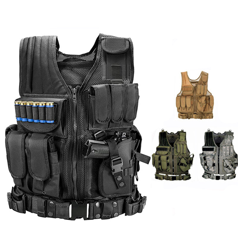 Tactical Military Combat Vest Molle Plate Carrier Airsoft Hunting