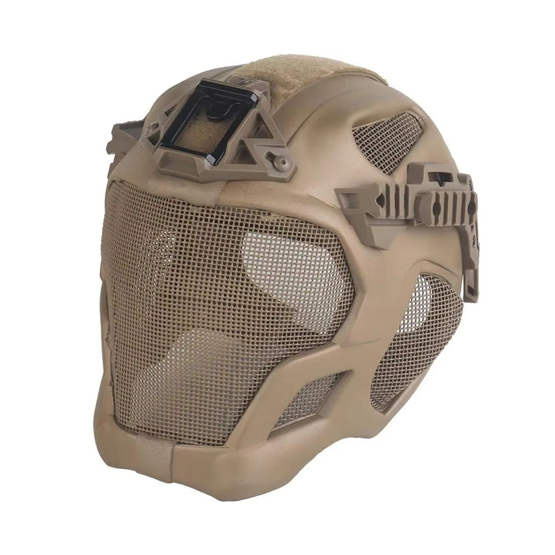 Lightweight EVA Tactical Helmet Hunting Airsoft Steel Mesh Mask