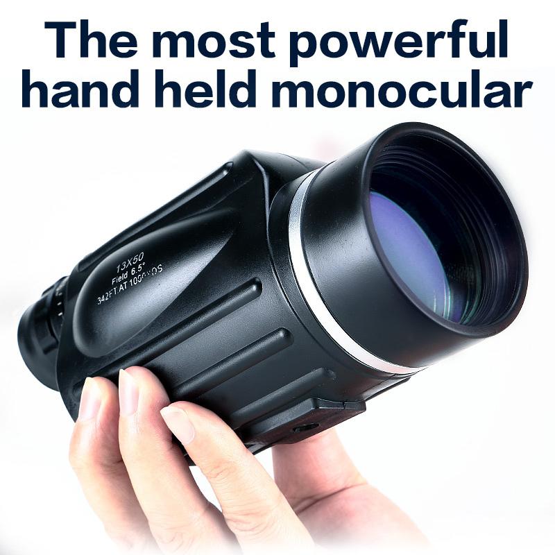 Hunting 13x50 Monocular Powerful Handheld Spotting Scope with Handle