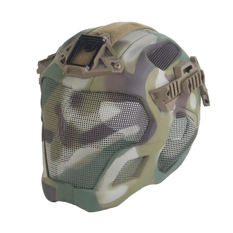 Lightweight EVA Tactical Helmet Hunting Airsoft Steel Mesh Mask