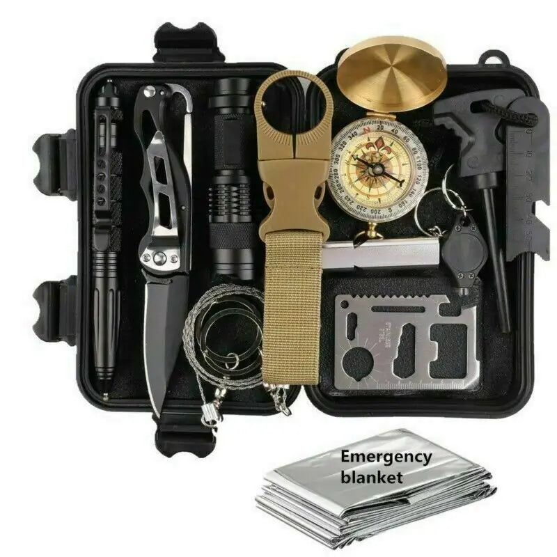 14-in-1 Outdoor Emergency Survival Kit Camping Tactical EDC Tools