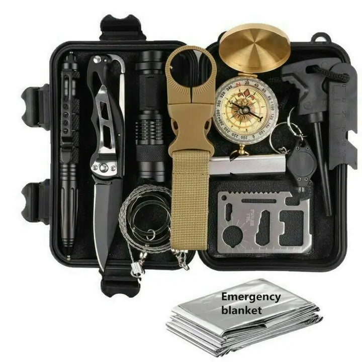 14-in-1 Outdoor Emergency Survival Kit Camping Tactical EDC Tools