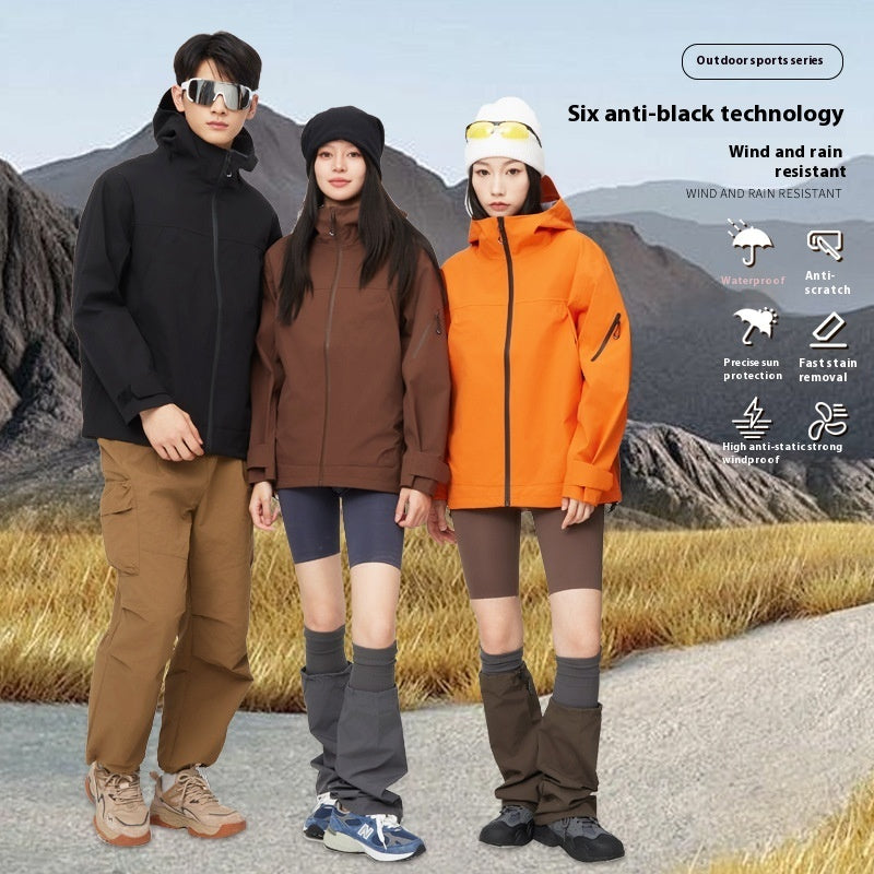 Mountain Hard Shell Jacket Windproof Waterproof Breathable Outdoor Clothing