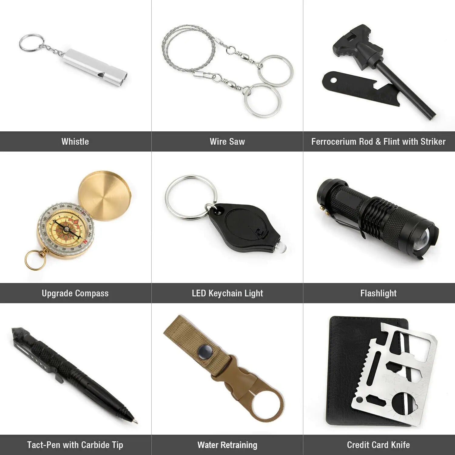 14-in-1 Outdoor Emergency Survival Kit Camping Tactical EDC Tools