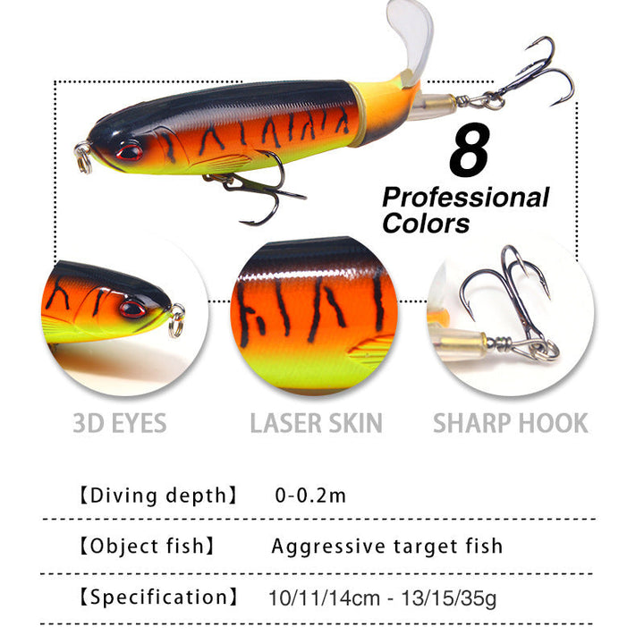 Luya Propeller Bait 15g 11cm Floating Pencil Fishing Lure
