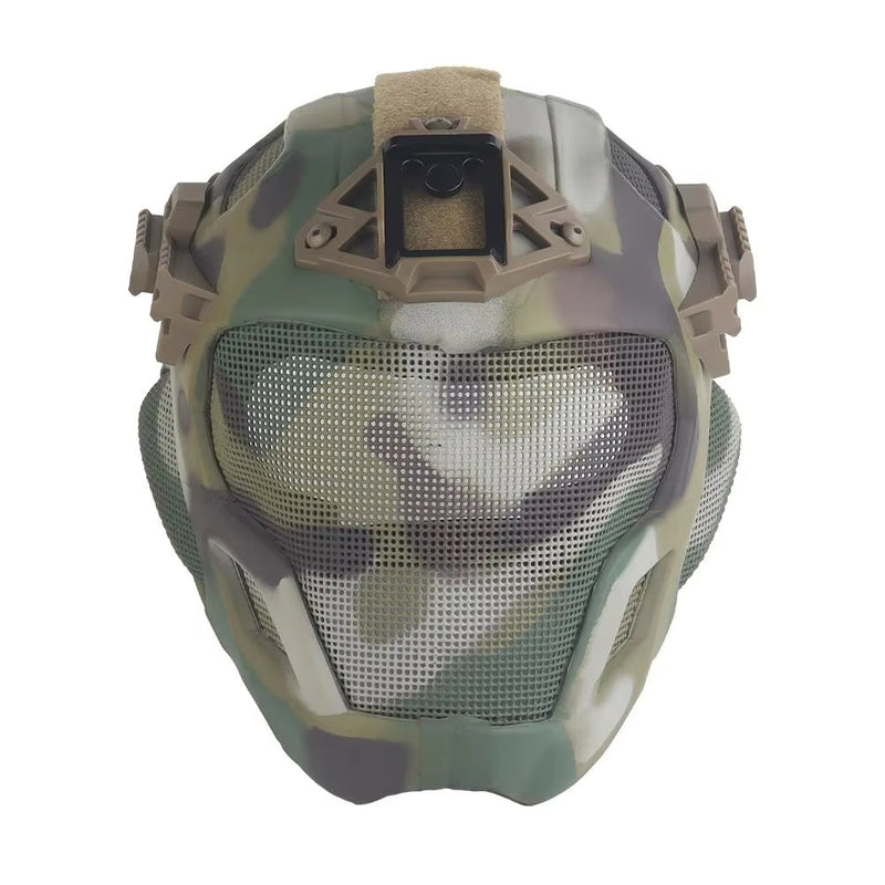 Lightweight EVA Tactical Helmet Hunting Airsoft Steel Mesh Mask