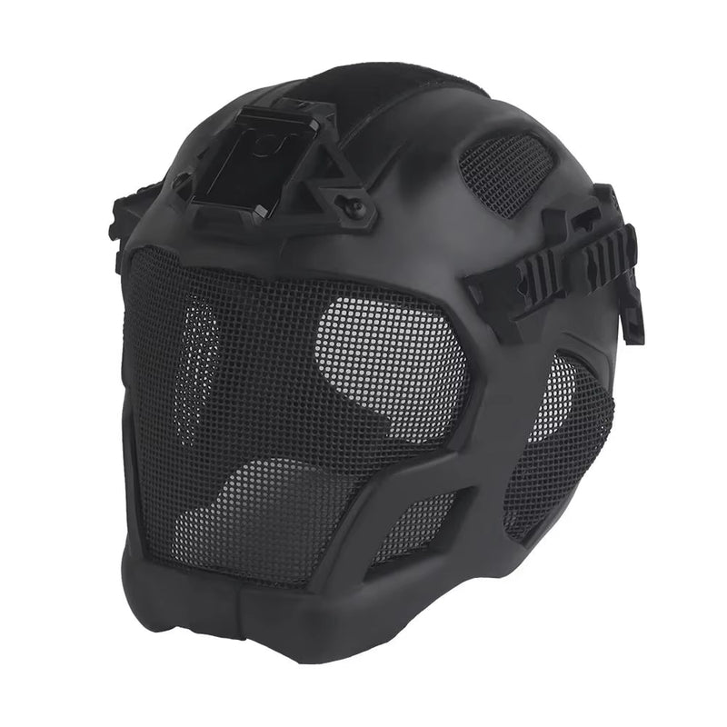 Lightweight EVA Tactical Helmet Hunting Airsoft Steel Mesh Mask
