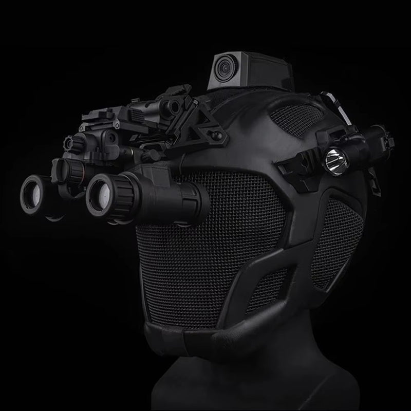 Lightweight EVA Tactical Helmet Hunting Airsoft Steel Mesh Mask