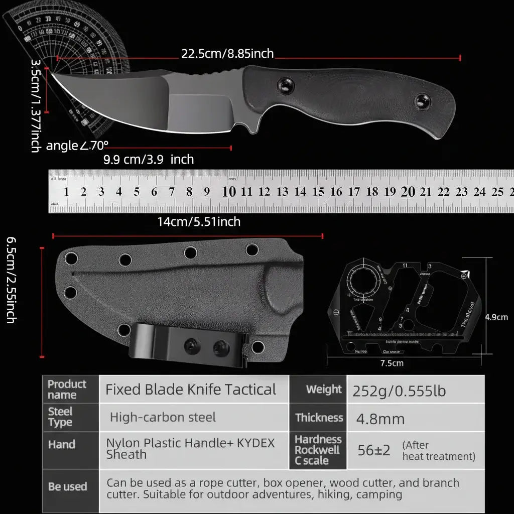 Fixed Blade Hunting Knife for Camping & Survival Super Sharp