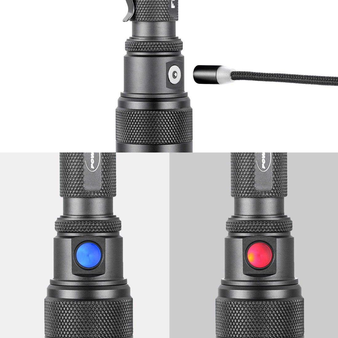 1200LM Zoom Hunting Flashlight 700M Range Gun Bike Mount