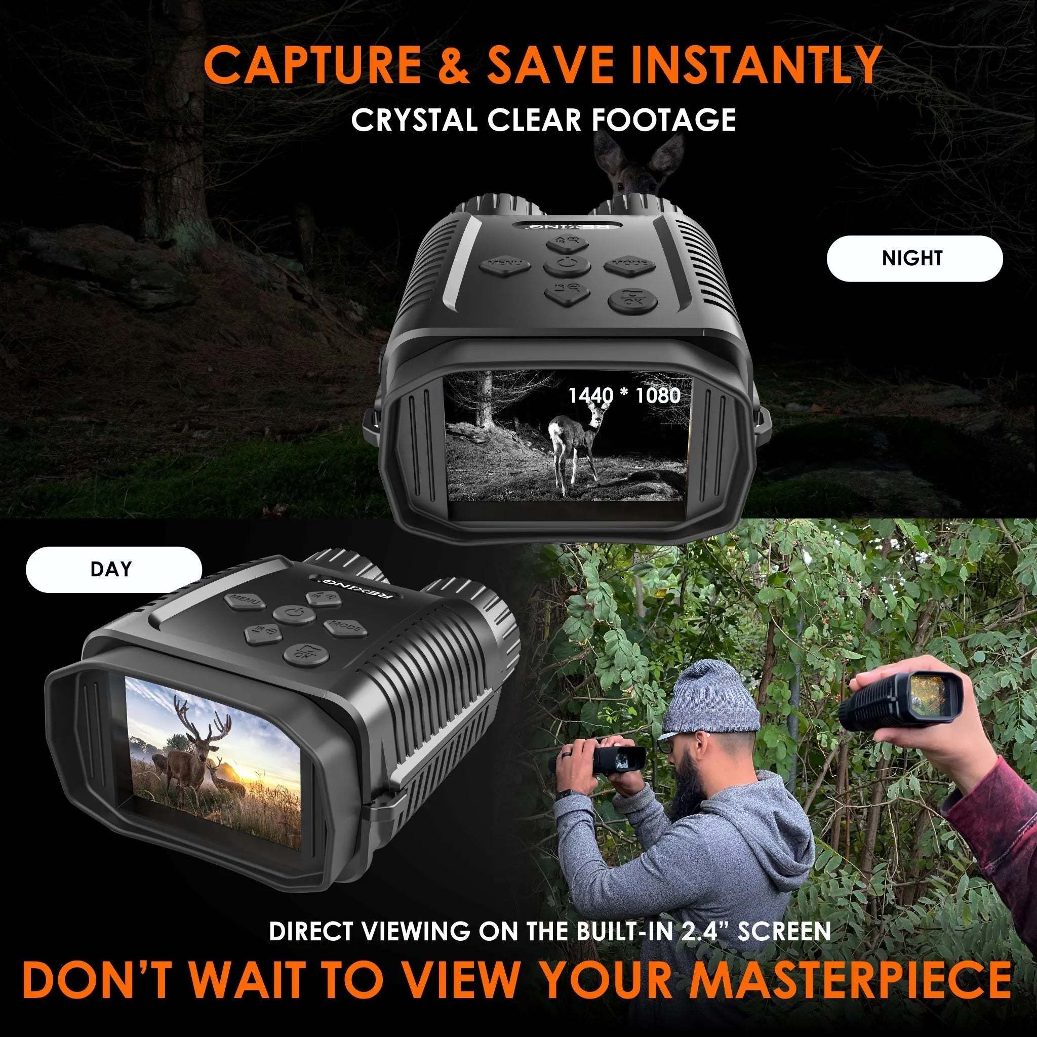 B1 Mini 1080p Night Vision Digital Binoculars Infrared Travel
