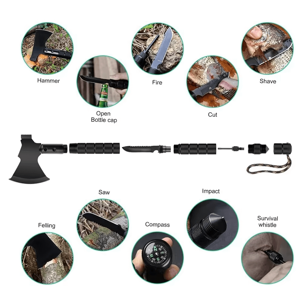 Stainless steel survival axe hammer | Camping, Rock Climbing