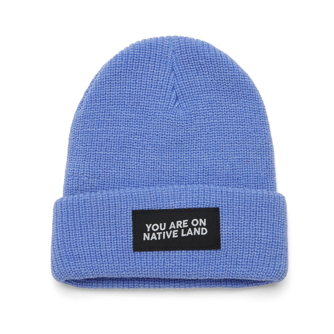 'YOU ARE ON NATIVE LAND' RIBBED BEANIE
