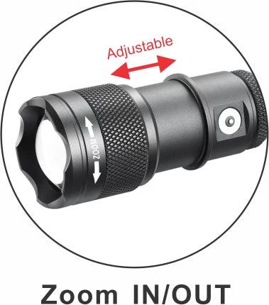 1200LM Zoom Hunting Flashlight 700M Range Gun Bike Mount