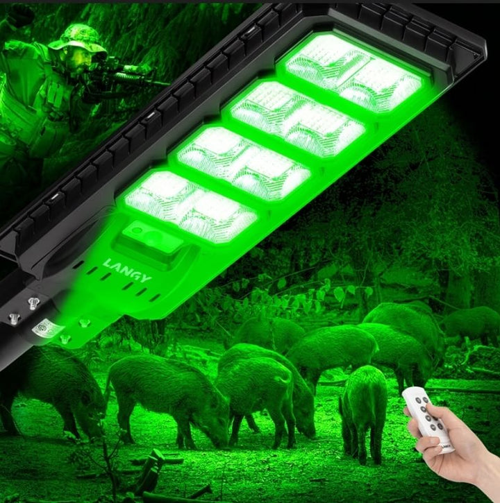 Powerful Solar Green Feeder Light Hunting 25,000 Lumens Outdoor