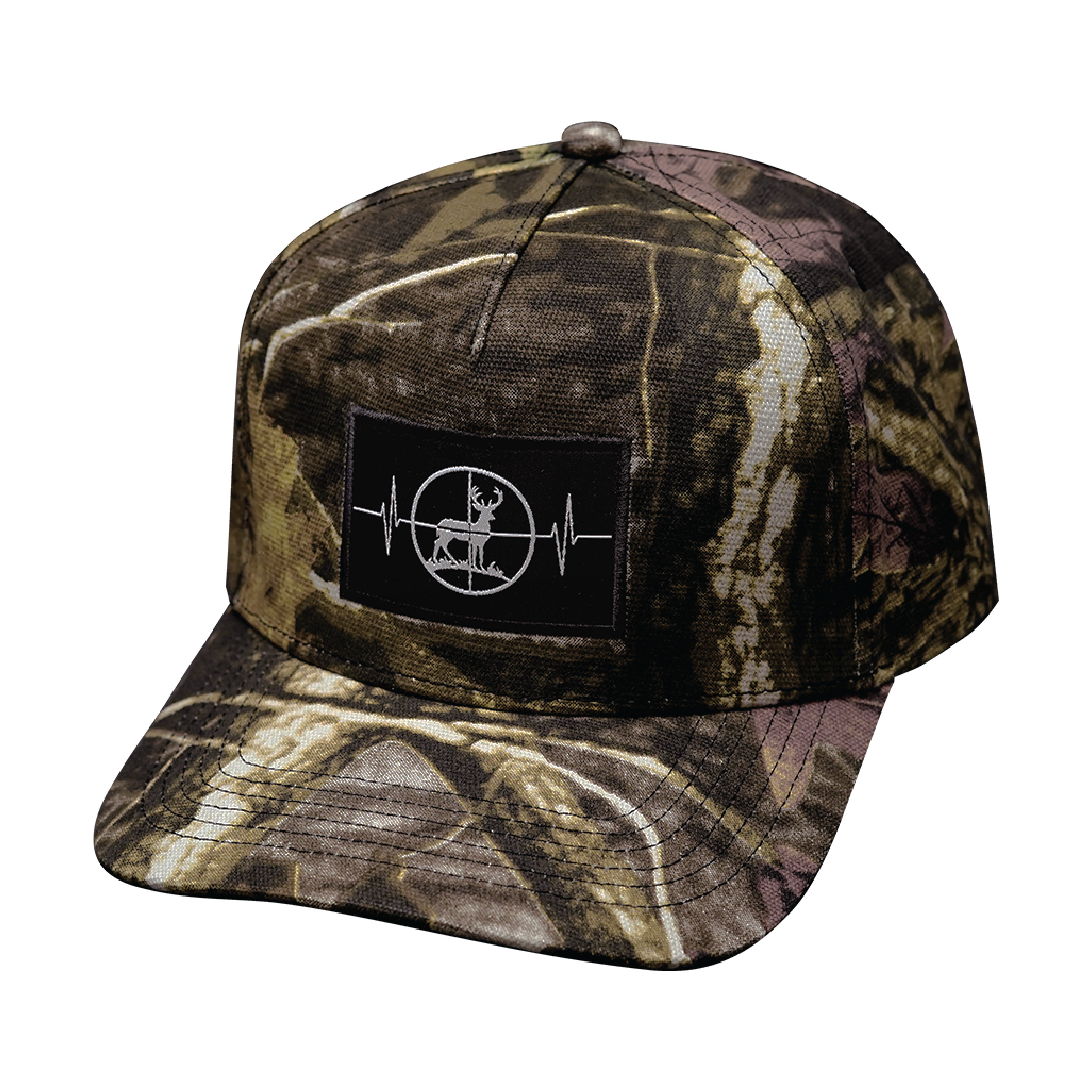 Hunting Hat - Trucker Hat - Tan Tree Camo - Fabric Back