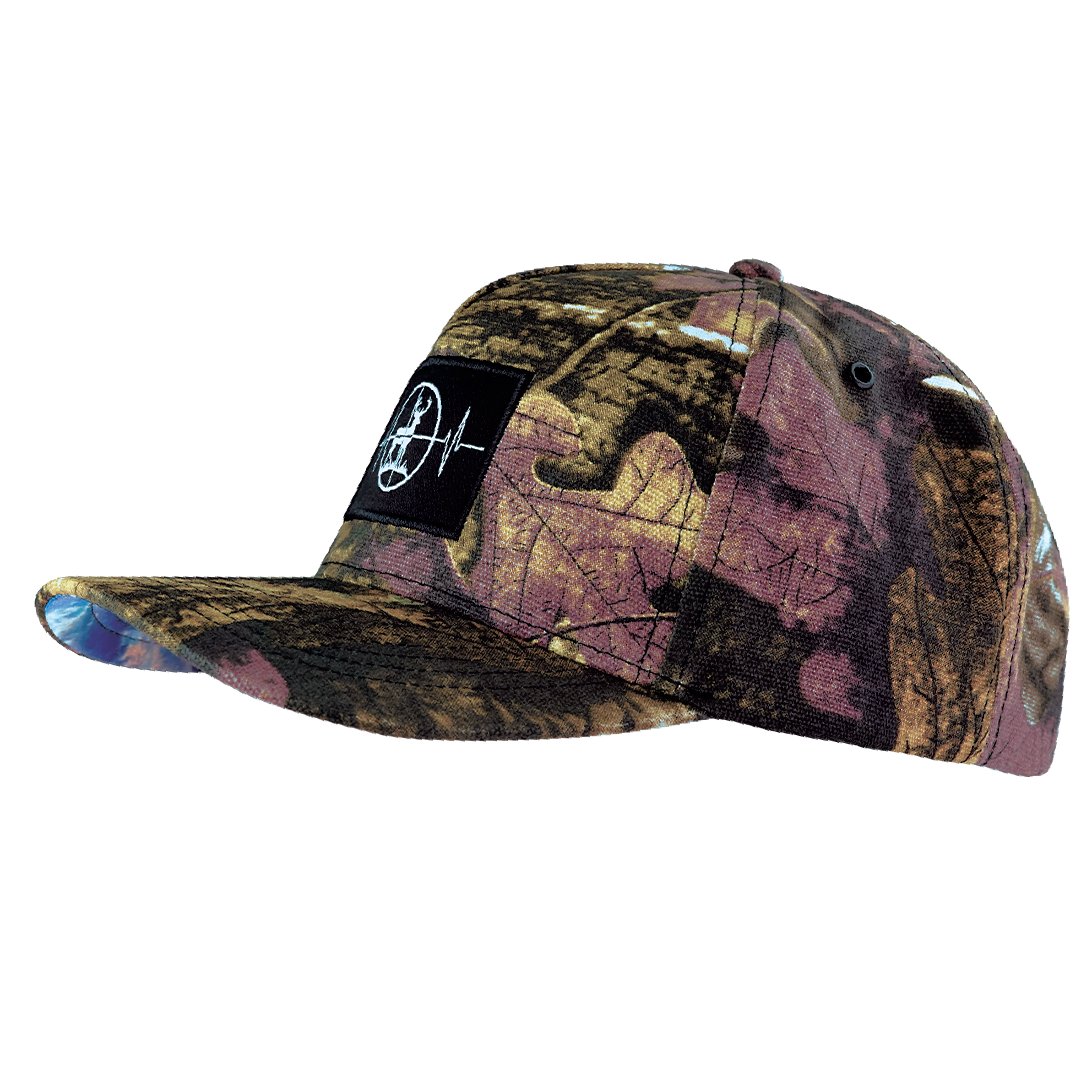 Hunting Hat - Trucker Hat - Tan Tree Camo - Fabric Back