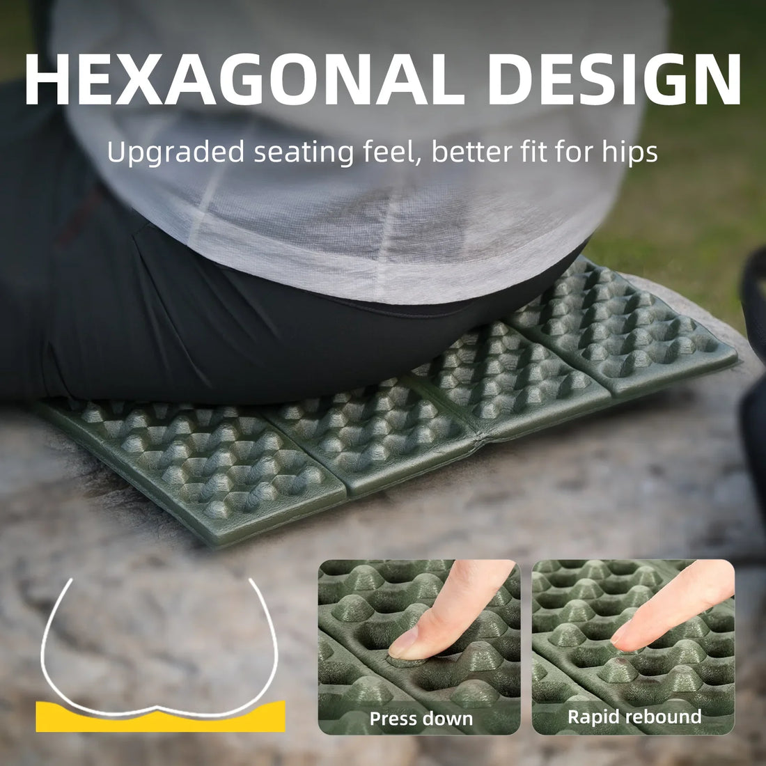 Folding Seat Pad Mat Foam Lightweight Portable Hiking Camping