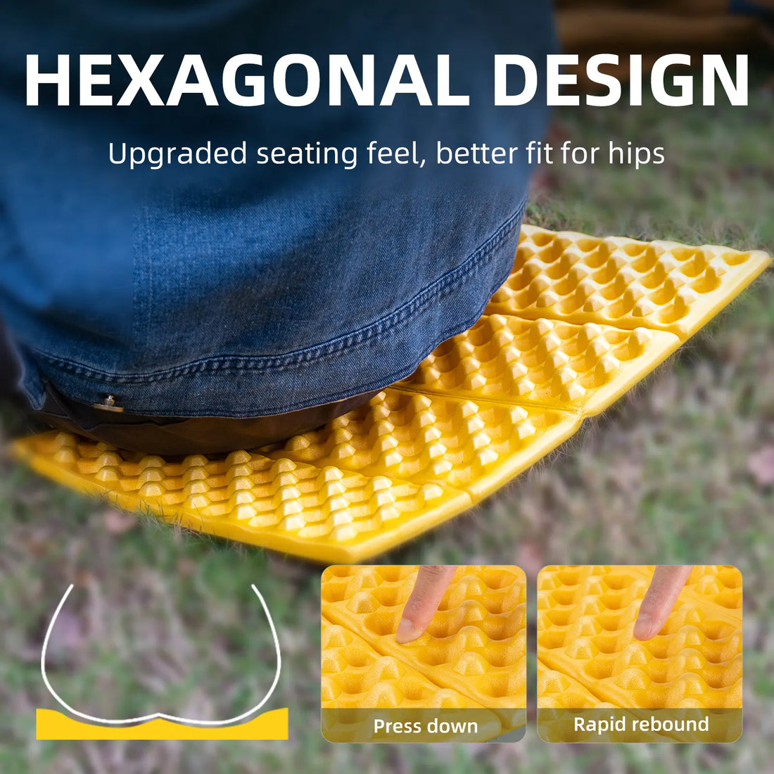 Folding Seat Pad Mat Foam Lightweight Portable Hiking Camping