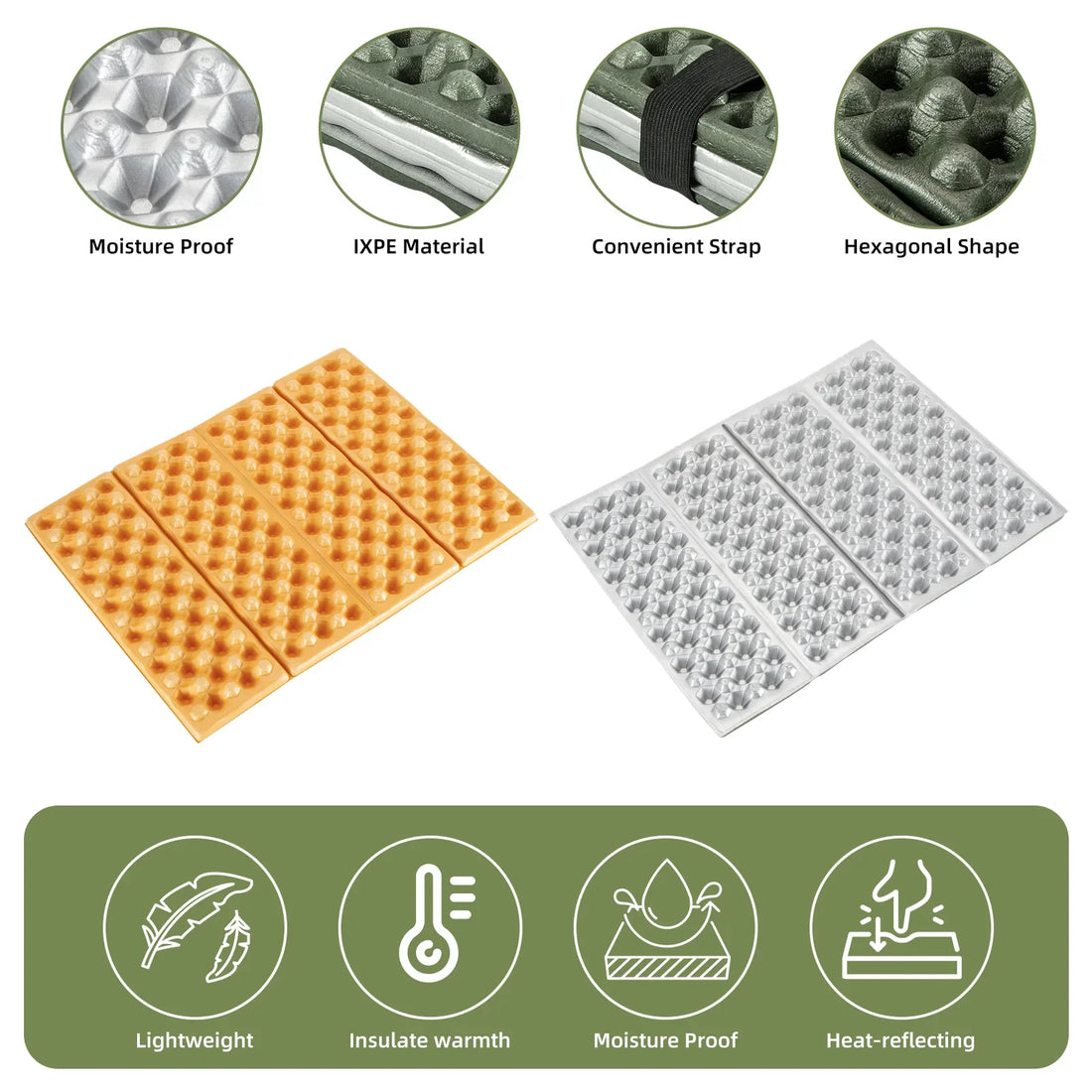 Folding Seat Pad Mat Foam Lightweight Portable Hiking Camping