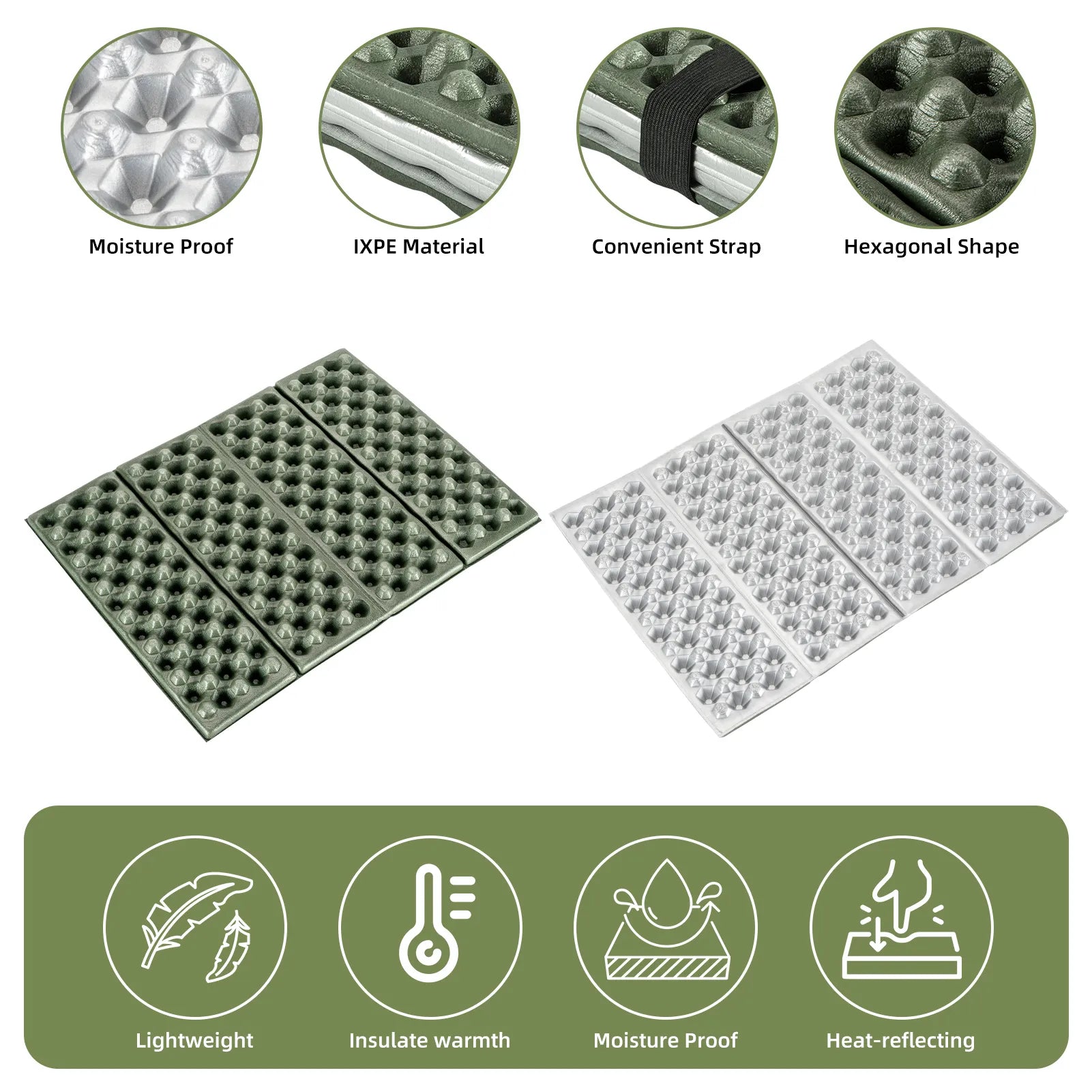 Folding Seat Pad Mat Foam Lightweight Portable Hiking Camping