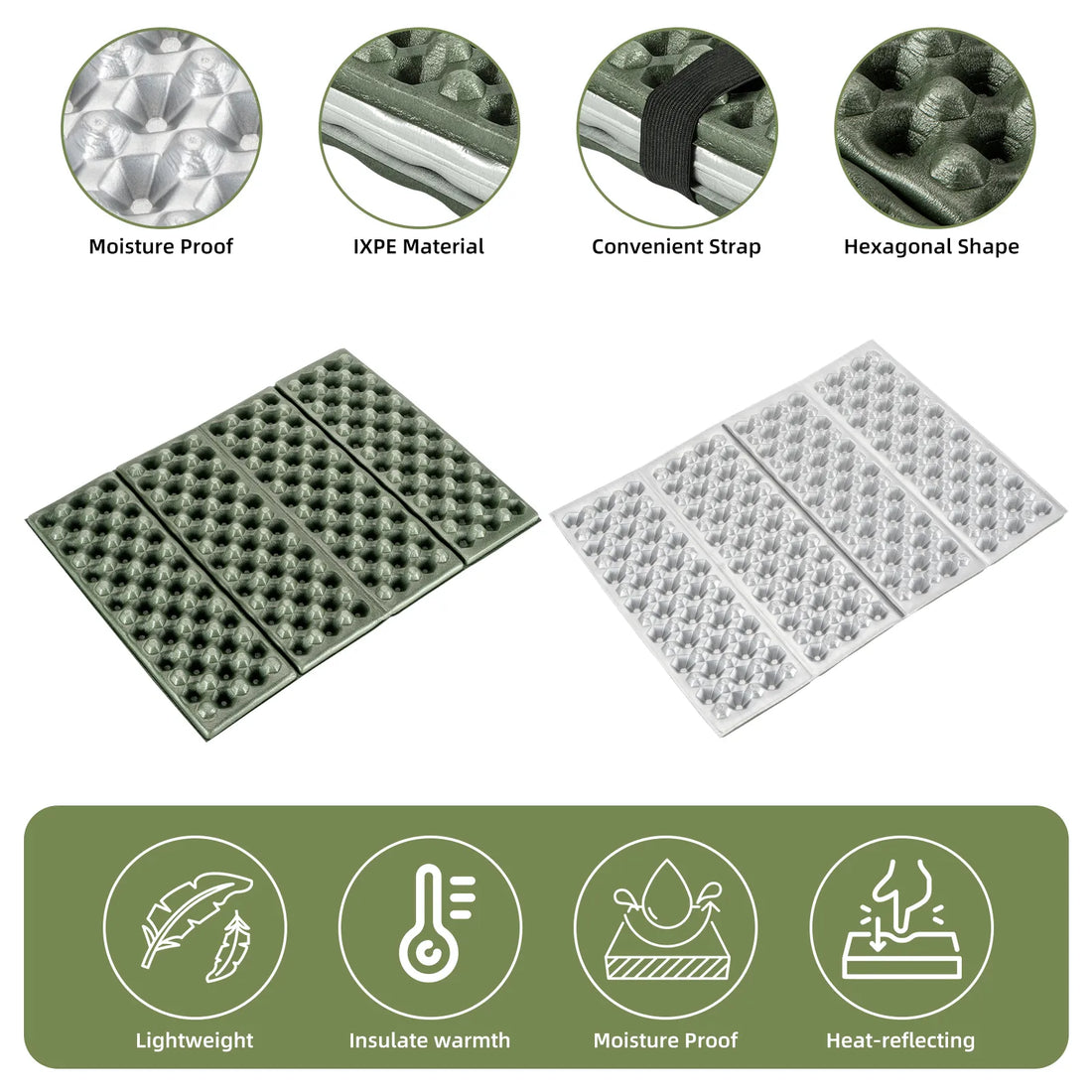 Folding Seat Pad Mat Foam Lightweight Portable Hiking Camping