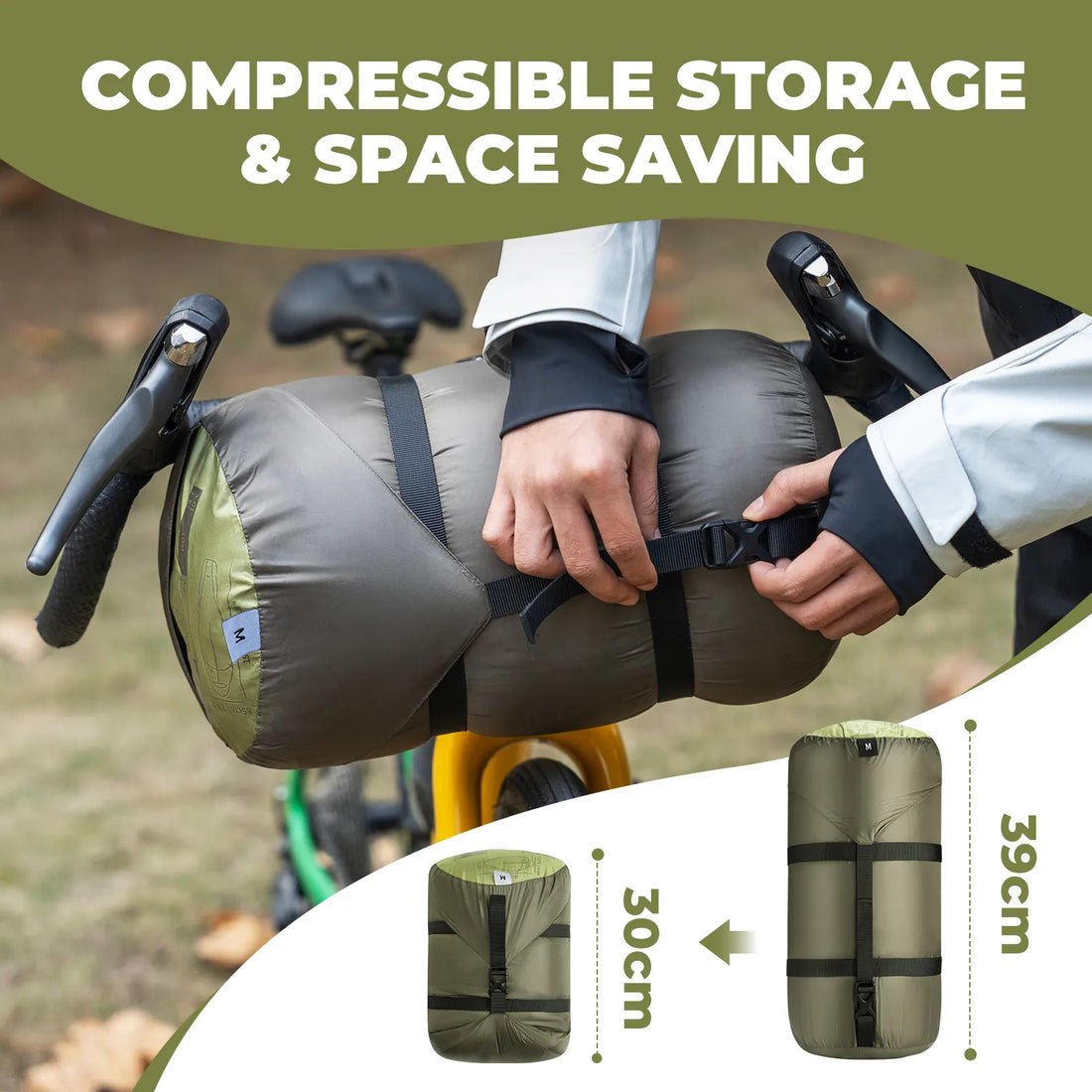 650 Fill Power Down Sleeping Bag Waterproof Mummy 23F