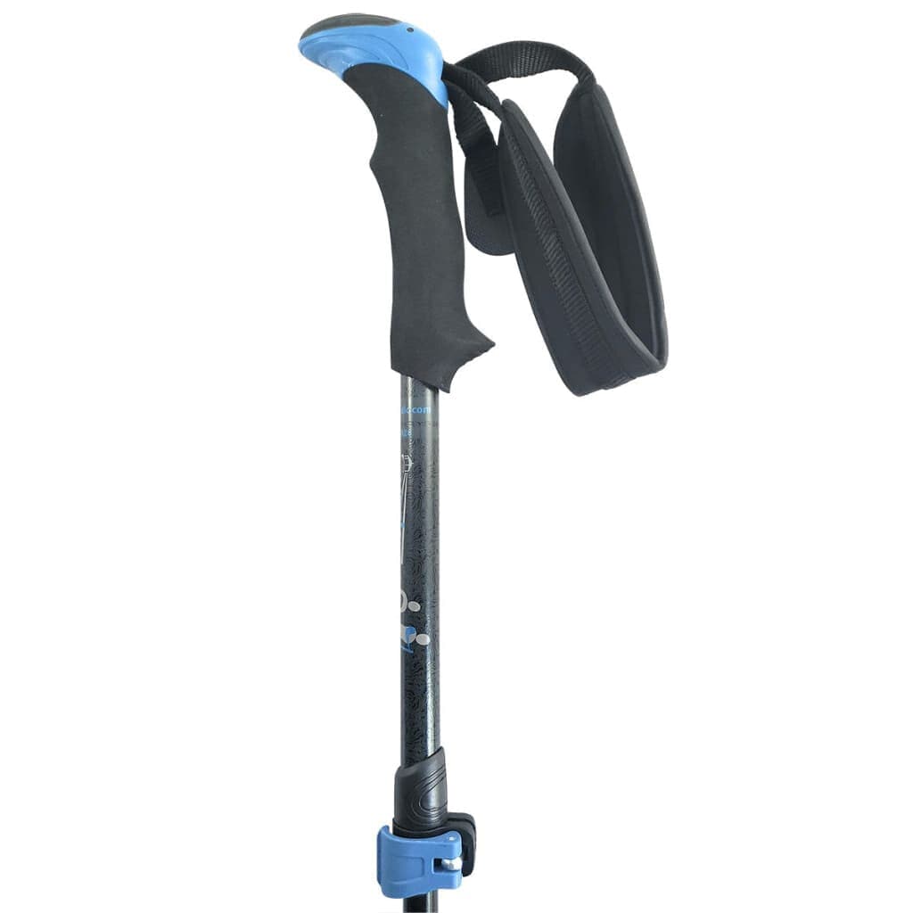 Travel Folding Hiking Walking Poles Adjustable Rubber Feet Bag
